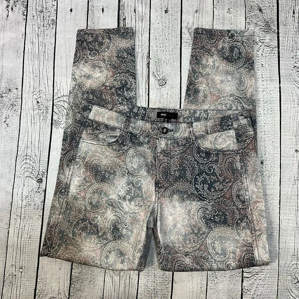 MANGO MNG Paisley Print Skinny Jeans